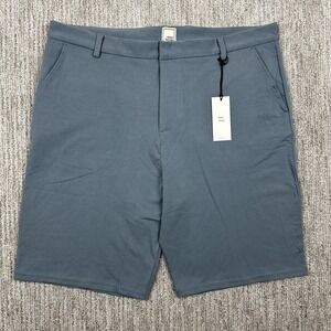 Swet Tailor The Everyday Chino Jersey Shorts Blue Stretch Pockets‎ Size 38 NEW